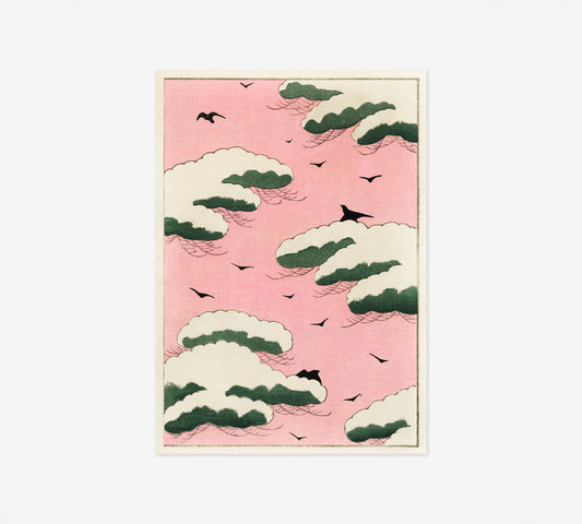 Pink Sky – Watanabe Seitei Japanese Art Print Poster