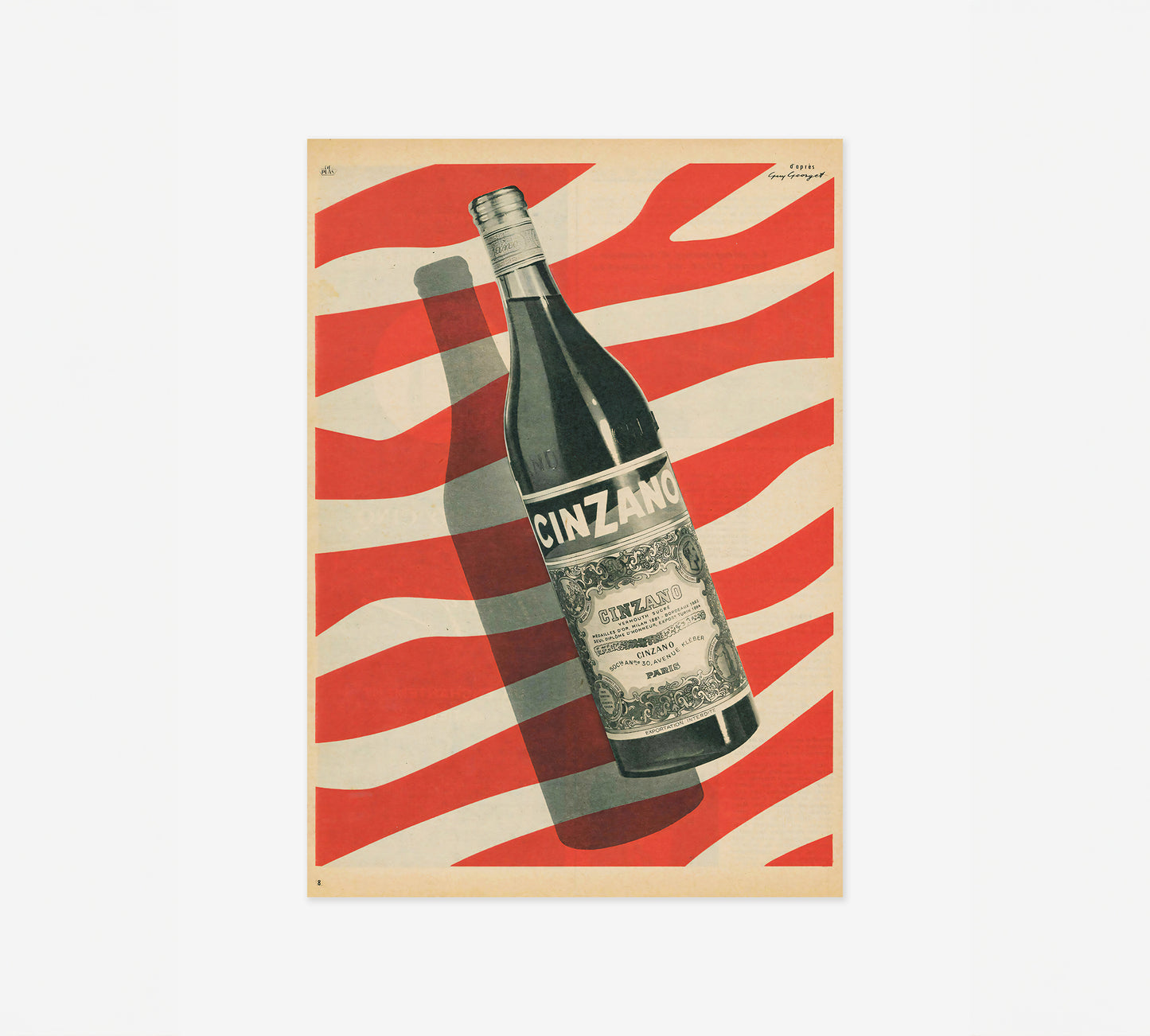 Cinzano Poster – Vintage Italian Aperitif Print, Retro Bar Art