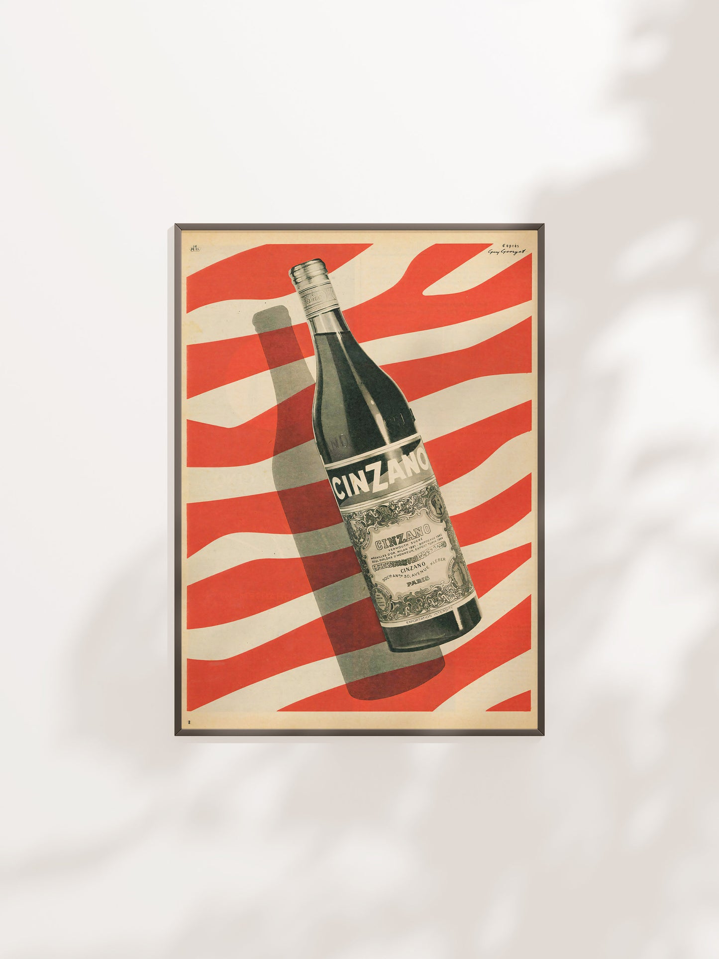 Cinzano Poster – Vintage Italian Aperitif Print, Retro Bar Art