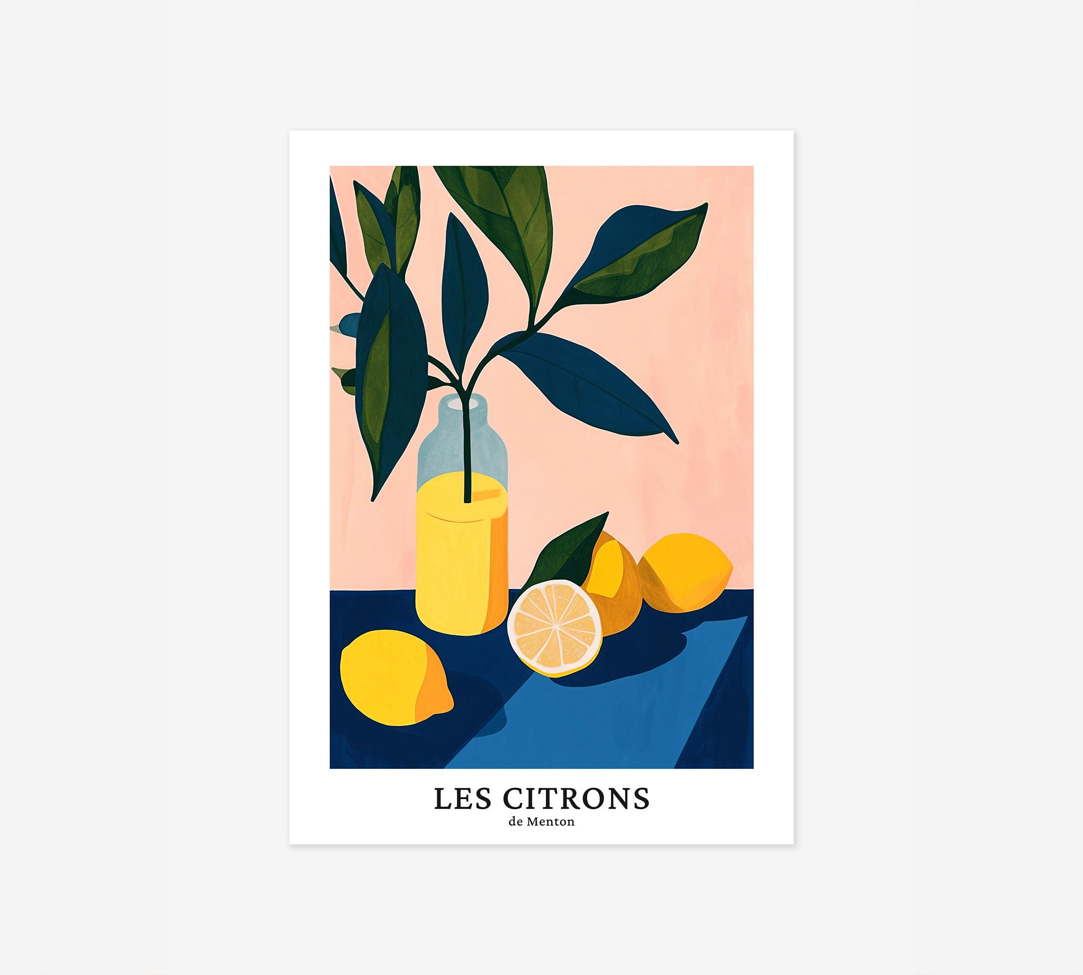 Les Citrons de Menton Poster – French Lemon Kitchen Art Print | Umami ...