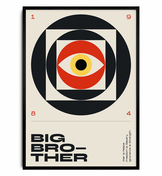 1984 Poster – George Orwell Contemporary Typography Art Print