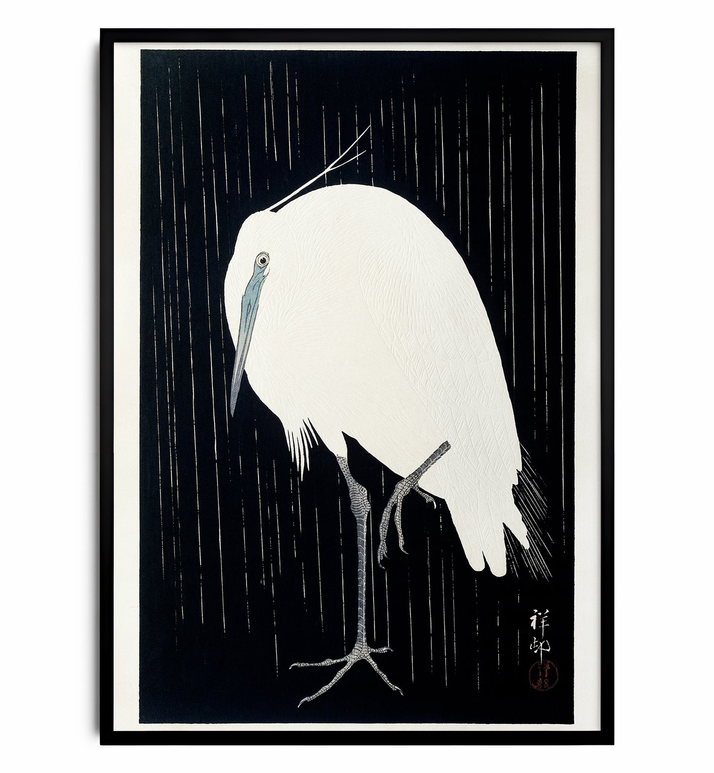 Egret in Rain