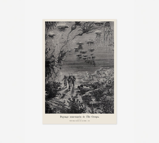 A Walk Under the Waters – Jules Verne Print