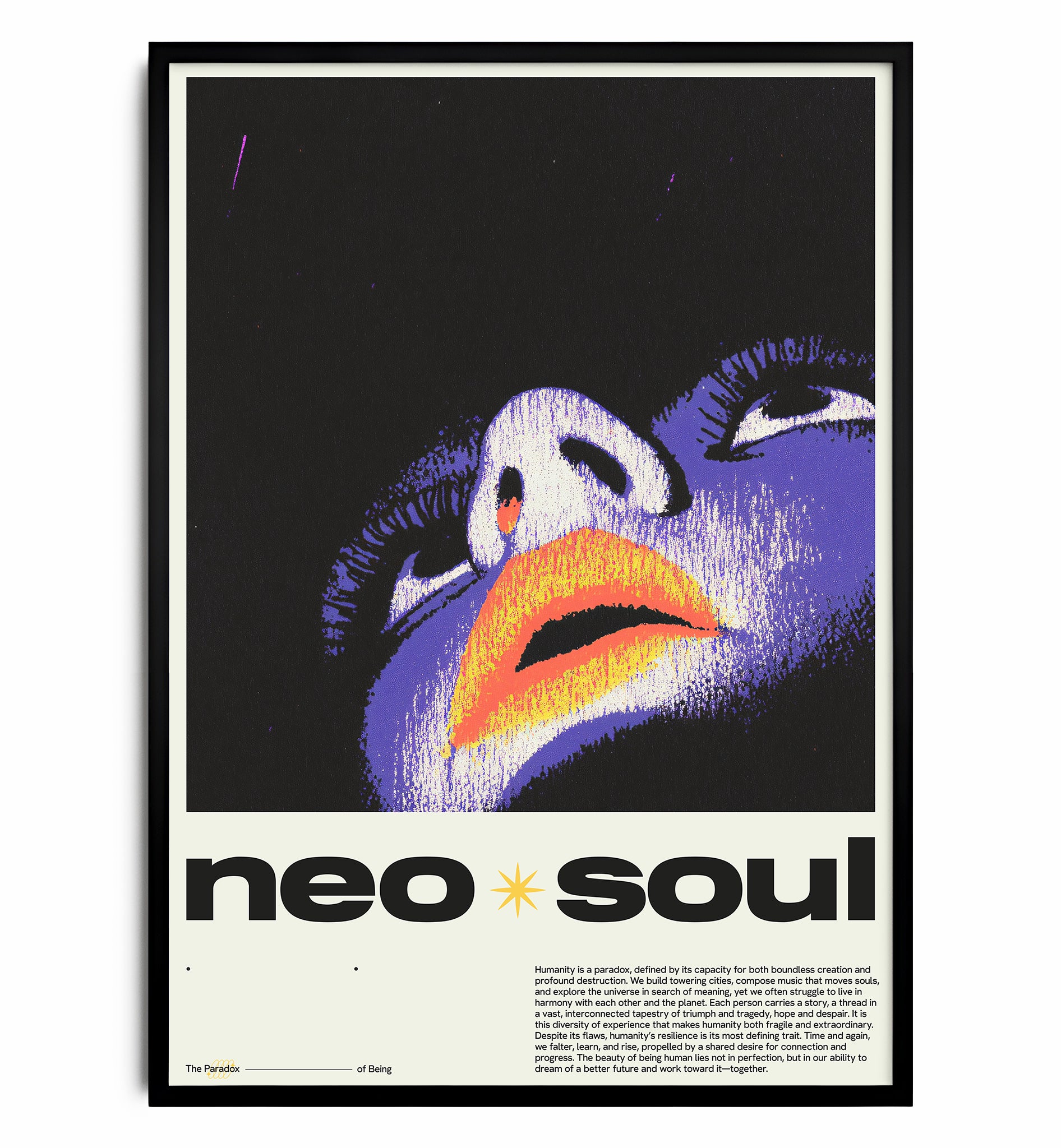 Psychedelic Retro Portrait Art Print – Bold Pop Art Poster | Umami
