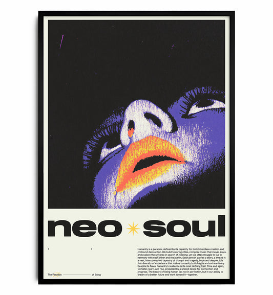 Neo Soul – Psychedelic Retro Portrait Pop Art Print