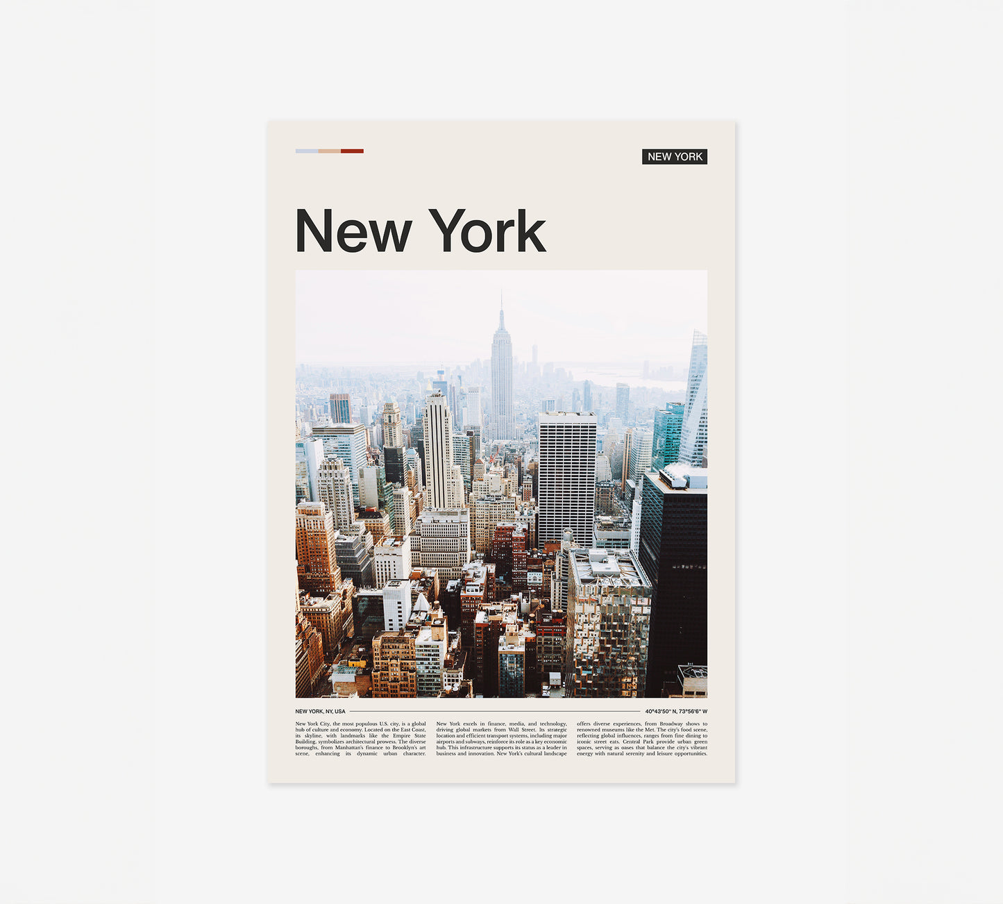 New York Modernes Poster