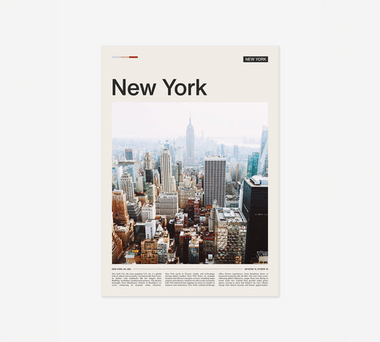 New York Modern Poster