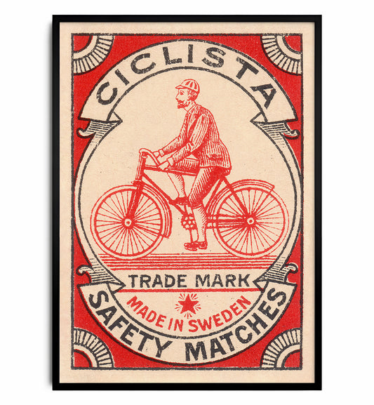 Bicycle — Vintage Matchbox Art Print